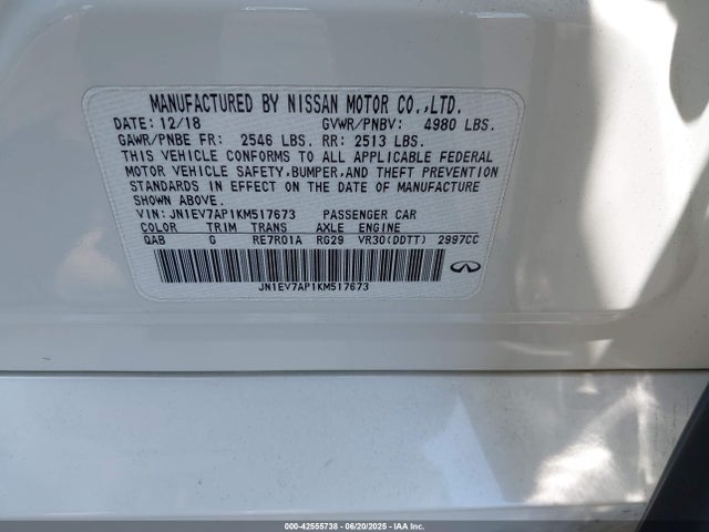 JN1EV7AP1KM517673 Infiniti 2019