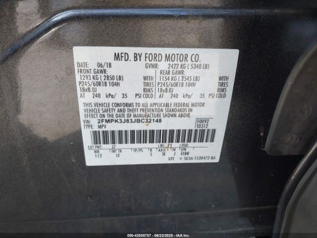 2018 FORD EDGE 2FMPK3J83JBC32148 Photo 8