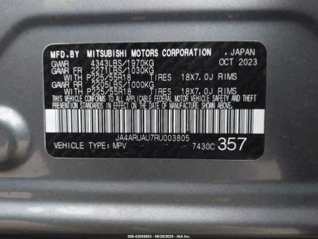 2024 MITSUBISHI OUTLANDER SPORT JA4ARUAU7RU003805 Photo 8