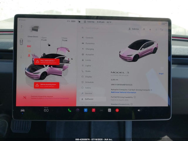 2025 TESLA MODEL 3 5YJ3E1EA4SF005535 Photo 6