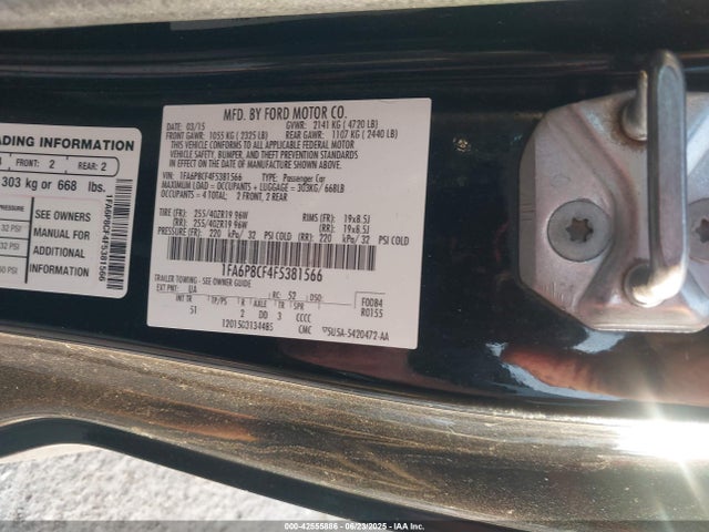 Ford 2015 2015 1FA6P8CF4F5381566 Image 9