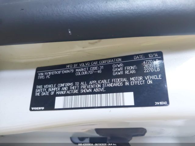 2015 VOLVO S60 YV1612TKXF1348479 Photo 8
