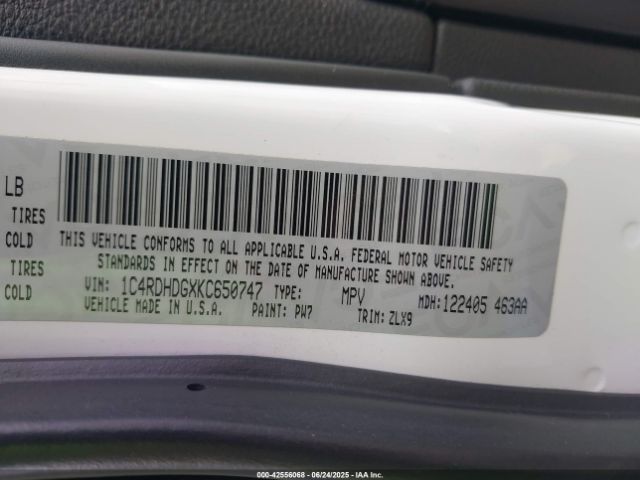 2019 DODGE DURANGO 1C4RDHDGXKC650747 Photo 8