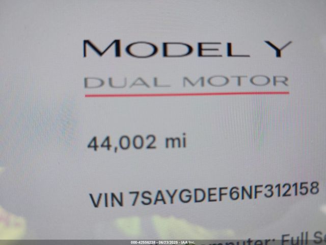 7SAYGDEF6NF312158 Tesla 2022