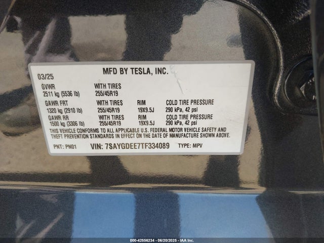 2026 TESLA MODEL Y 7SAYGDEE7TF334089 Photo 8