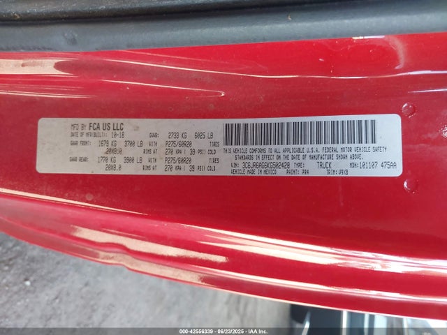 3C6JR6AG6KG502428 RAM 2019