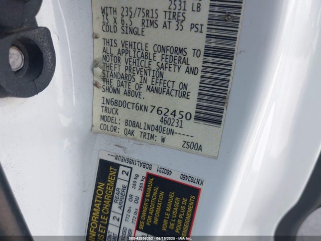 Nissan 2019 2019 1N6BD0CT6KN762450 Image 9