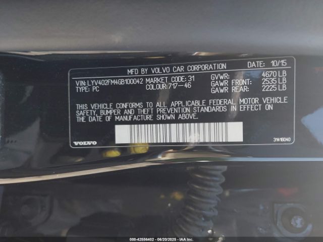 2016 VOLVO S60 INSCRIPTION LYV402FM4GB100042 Photo 8