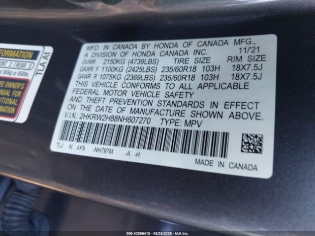 2022 HONDA CR-V 2HKRW2H88NH607270 Photo 8