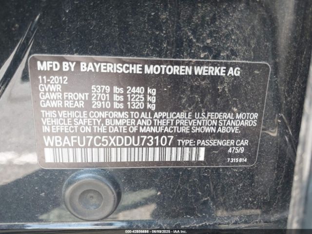 2013 BMW 535I WBAFU7C5XDDU73107 Photo 8