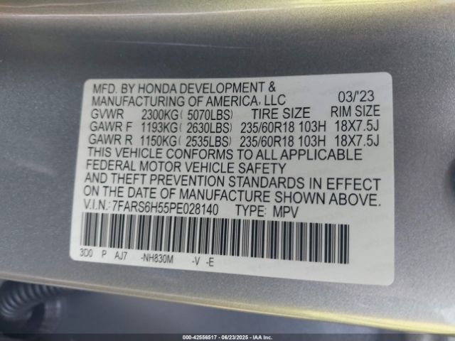 2023 HONDA CR-V HYBRID 7FARS6H55PE028140 Photo 8