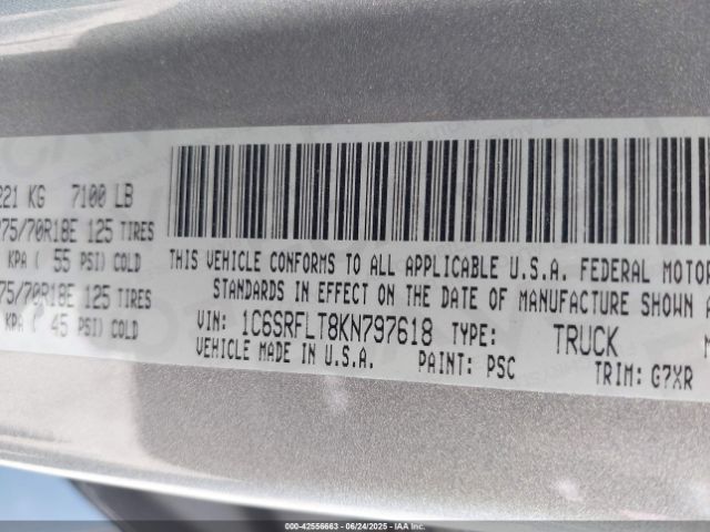 2019 RAM 1500 1C6SRFLT8KN797618 Photo 8