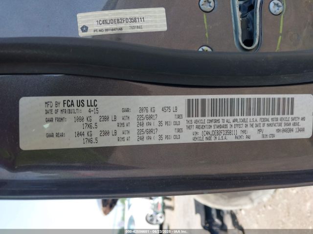 2015 JEEP COMPASS 1C4NJDEB2FD358111 Photo 8