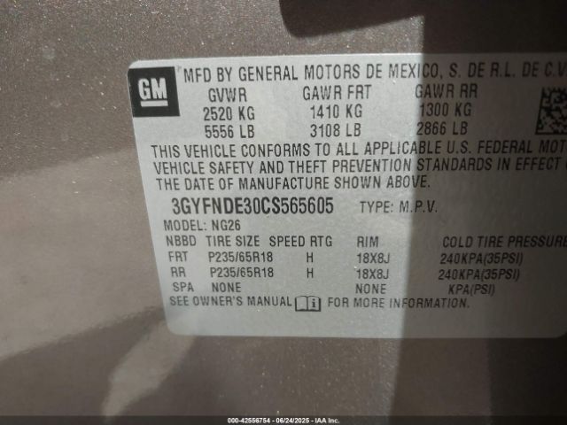 2012 CADILLAC SRX 3GYFNDE30CS565605 Photo 8