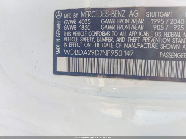 1992 MERCEDES-BENZ 190 WDBDA29D7NF950147 Photo 8