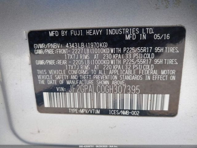 2016 SUBARU CROSSTREK JF2GPALC0GH307395 Photo 8