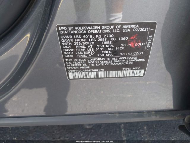 2021 VOLKSWAGEN ATLAS 1V2HR2CA5MC566179 Photo 8