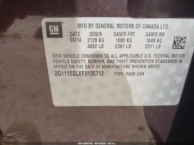 2G1115SLXF9135712 Chevrolet lkw