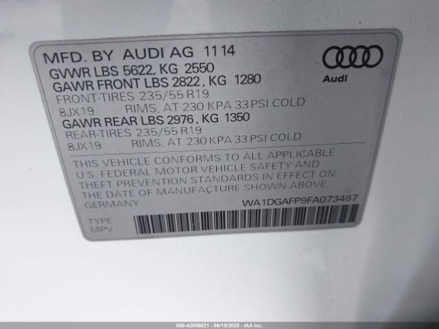2015 AUDI Q5 WA1DGAFP9FA073467 Photo 8