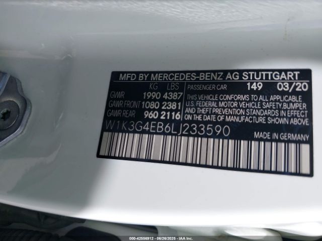 2020 MERCEDES-BENZ A 220 W1K3G4EB6LJ233590 Photo 8
