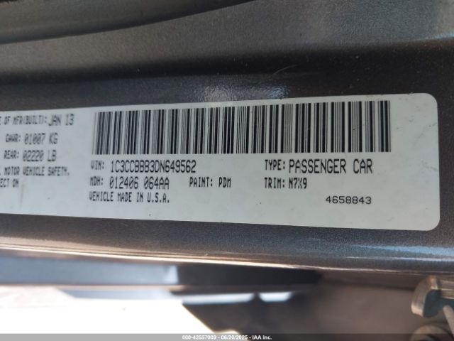 2013 CHRYSLER 200 1C3CCBBB3DN649562 Photo 8