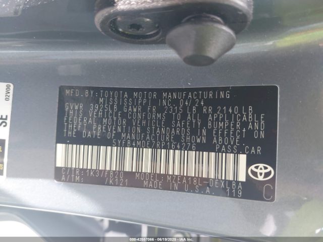 2024 TOYOTA COROLLA 5YFB4MDE7RP164276 Photo 8