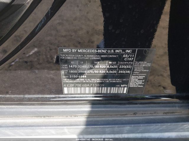 2011 MERCEDES-BENZ GL 450 4JGBF7BE6BA713809 Photo 8