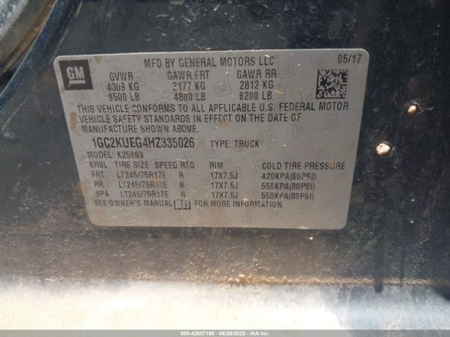 2017 CHEVROLET SILVERADO 2500HD 1GC2KUEG4HZ335026 Photo 8