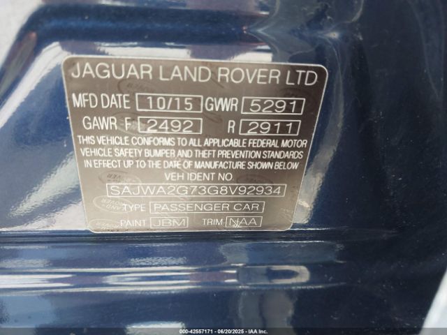 2016 JAGUAR XJ SAJWA2G73G8V92934 Photo 8