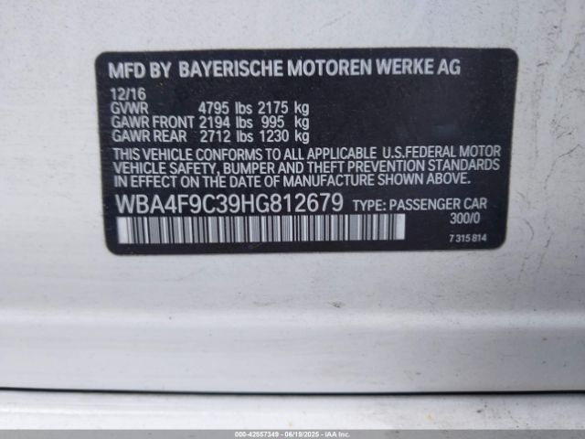 2017 BMW 430I GRAN COUPE WBA4F9C39HG812679 Photo 8