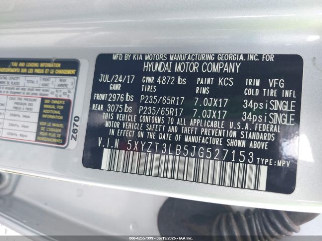2018 HYUNDAI SANTA FE SPORT 5XYZT3LB5JG527153 Photo 8
