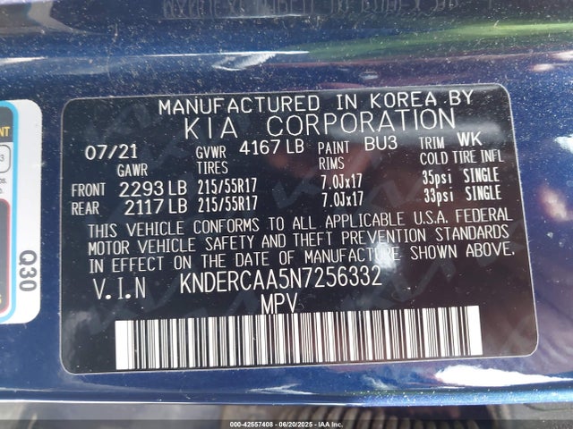 KIA nu 2022 KNDERCAA5N7256332 Image 9