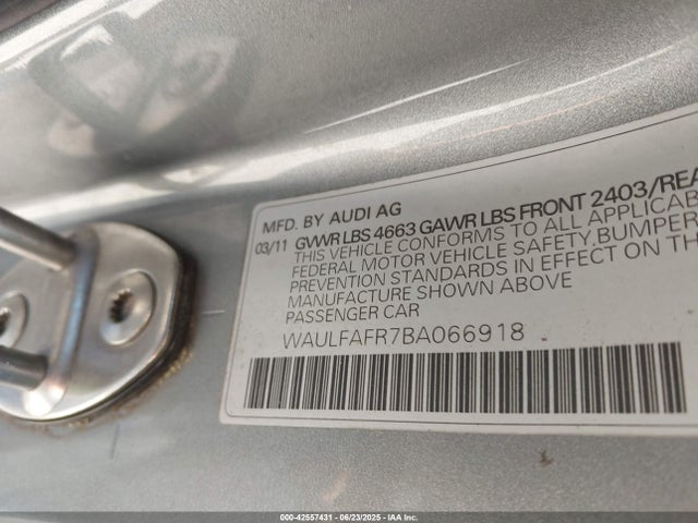 2011 AUDI A5 WAULFAFR7BA066918 Photo 8
