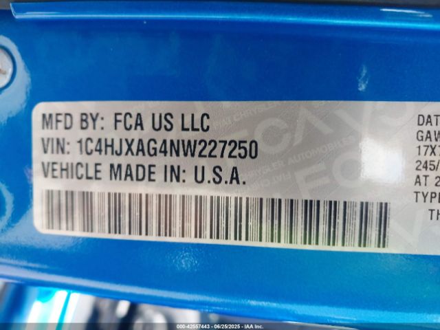 2022 JEEP WRANGLER 1C4HJXAG4NW227250 Photo 8