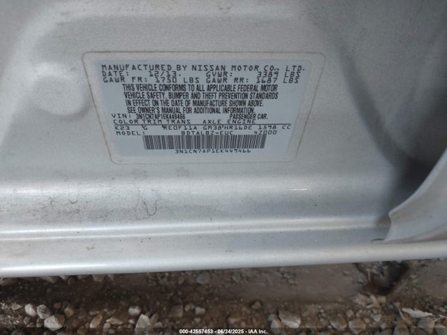 Nissan 2014 2014 3N1CN7AP1EK449466 Image 9