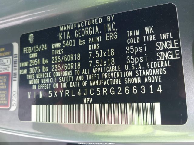 2024 KIA SORENTO 5XYRL4JC5RG266314 Photo 8