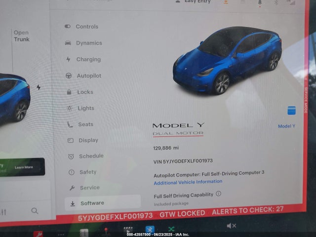 2020 TESLA MODEL Y 5YJYGDEFXLF001973 Photo 6