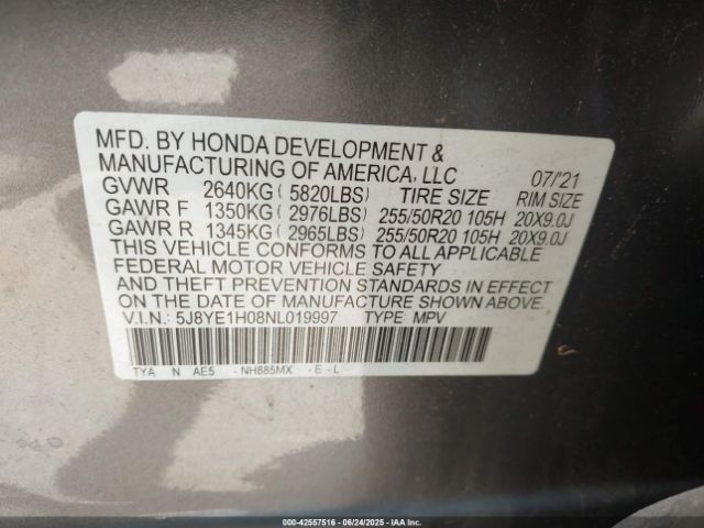 2022 ACURA MDX 5J8YE1H08NL019997 Photo 8