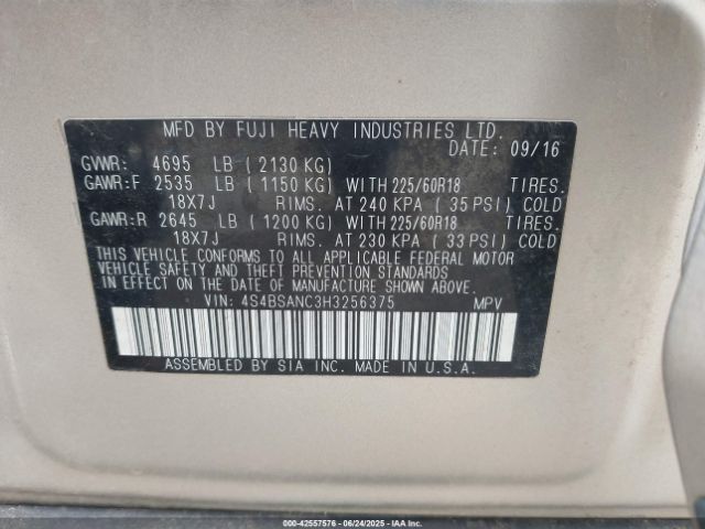 4S4BSANC3H3256375 Subaru u5