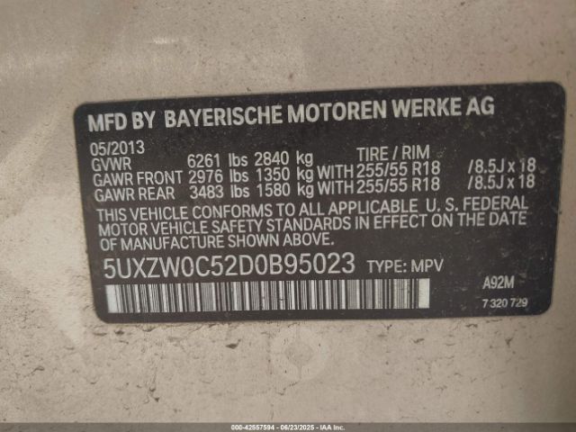 2013 BMW X5 5UXZW0C52D0B95023 Photo 8