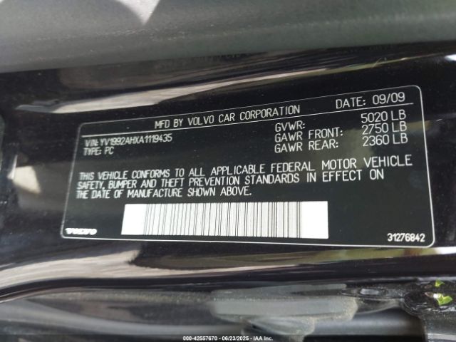 2010 VOLVO S80 YV1992AHXA1119435 Photo 8