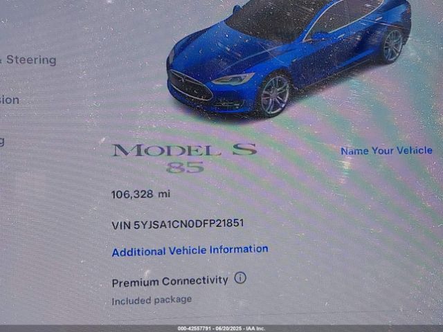 2013 TESLA MODEL S 5YJSA1CN0DFP21851 Photo 6
