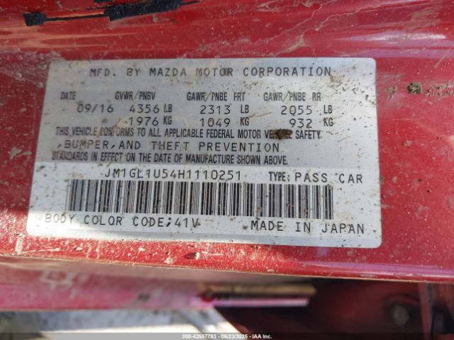 2017 MAZDA MAZDA6 JM1GL1U54H1110251 Photo 8