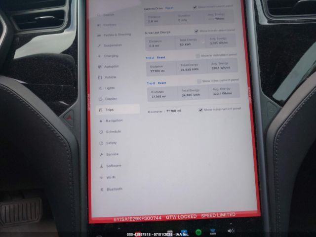 2019 TESLA MODEL S 5YJSA1E29KF300744 Photo 6