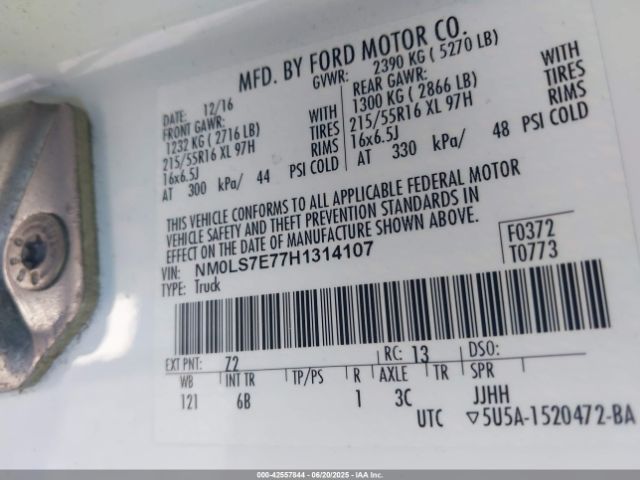 2017 FORD TRANSIT CONNECT NM0LS7E77H1314107 Photo 8