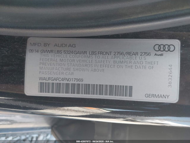 WAUFGAFC4FN017969 Audi A6