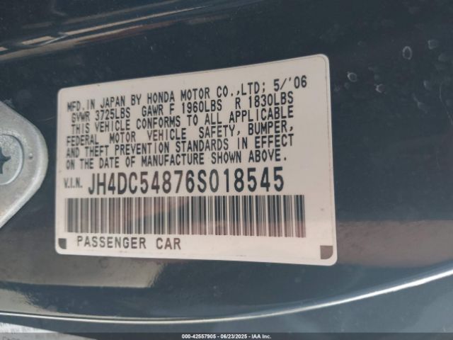 2006 ACURA RSX JH4DC54876S018545 Photo 8