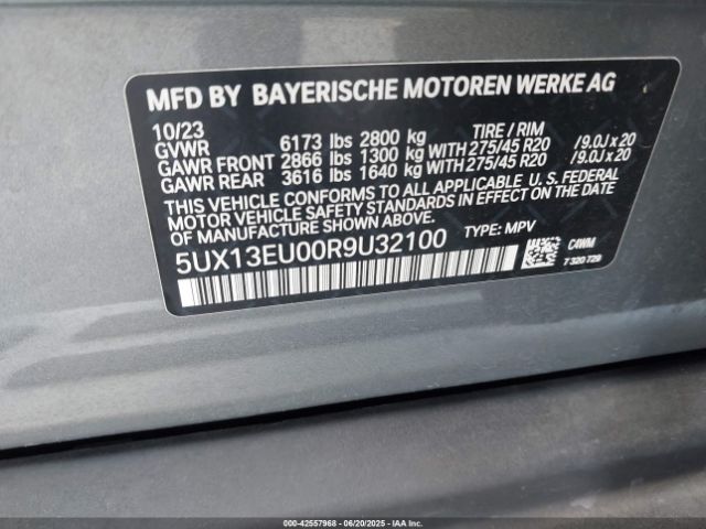 2024 BMW X5 5UX13EU00R9U32100 Photo 8