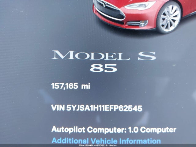 5YJSA1H11EFP62545 Tesla MODEL S