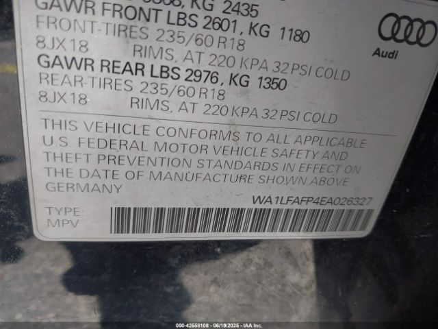 2014 AUDI Q5 WA1LFAFP4EA026327 Photo 8